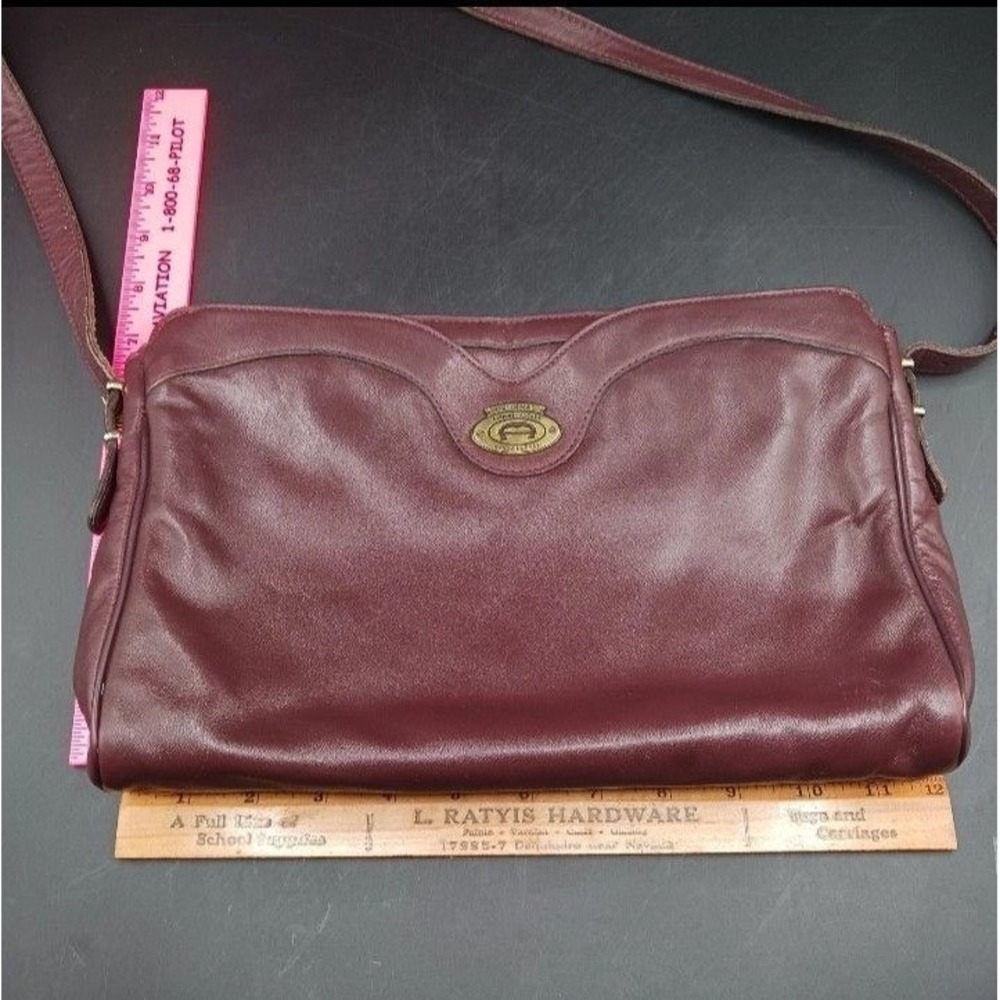 356. VTG 80s Couture Etienne Aigner Leather Shoulder Purse Oxblood